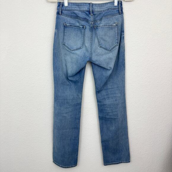 Old Navy Womens Kicker Boot Cut Jean Size 2 Denim Stretch Light Maple Blue - Picture 4 of 6